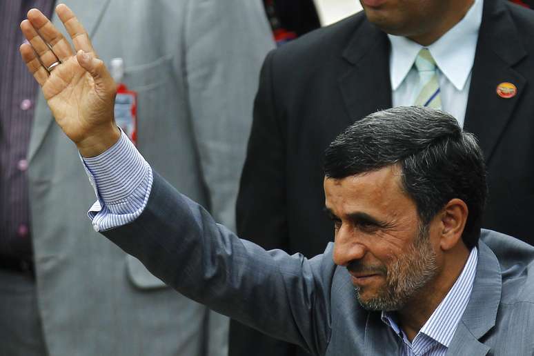 O presidente do Irã, Mahmoud Adhmadinejad, durante o funeral de Hugo Chávez, em Caracas