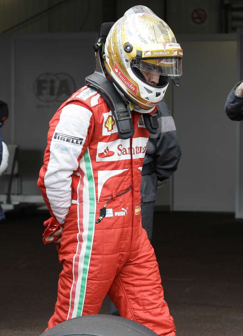 <p>Alonso mostrou certa decepção com desempenho no treino classificatório</p>