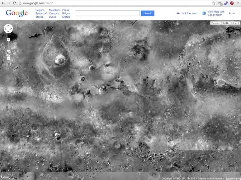 Mapeamento de Marte foi usado no Google Mars