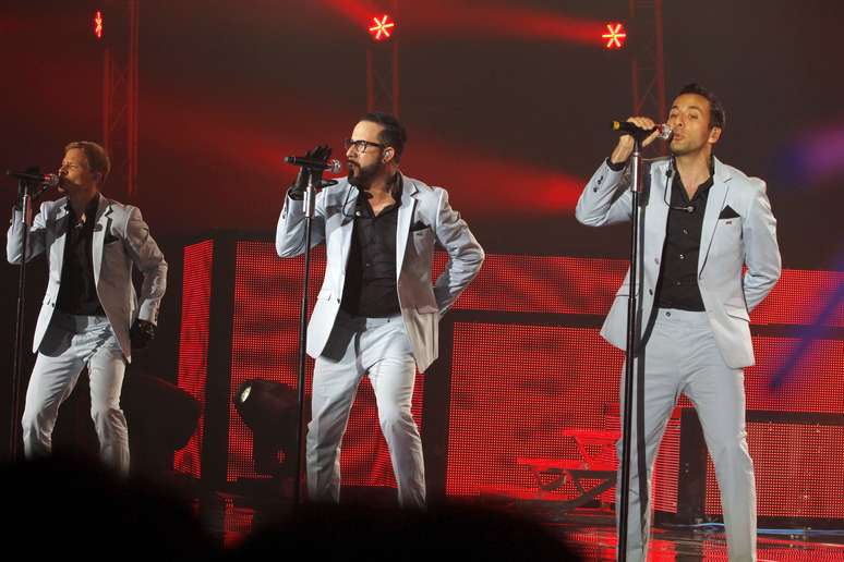 O quinteto Backstreet Boys se apresentou em Xangai, na China, na noite de terça-feira (28); o show faz parte da turnê 'In a World Like This Tour', que celebra 20 anos de carreira do grupo e ainda passará por outras cidades da China, além de EUA e Japão