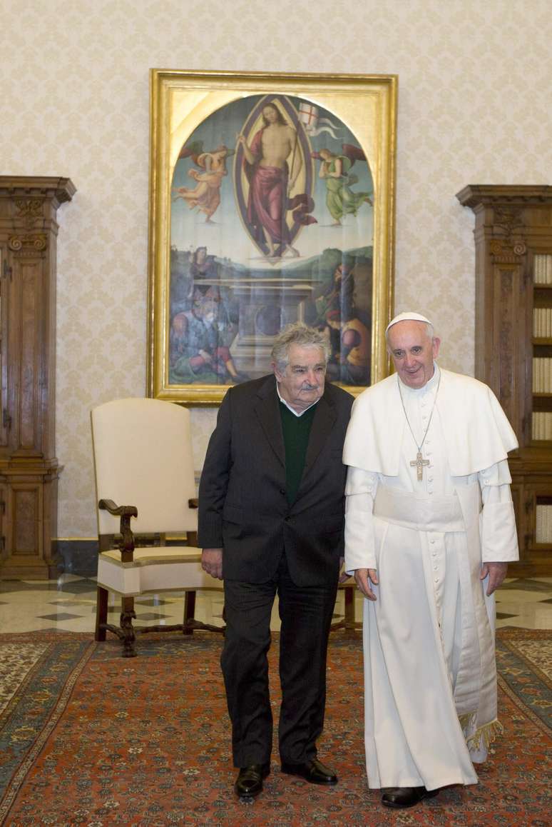 Em um dos encontros privados mais longos que Francisco manteve com um líder político, papa e Mujica mostraram grande sintonia e cordialidade