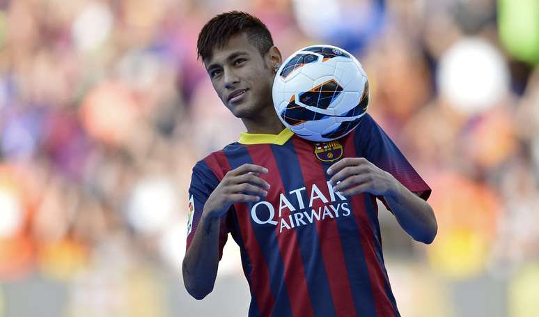 <p>Neymar foi apresentado como novo reforço do Barcelona</p>