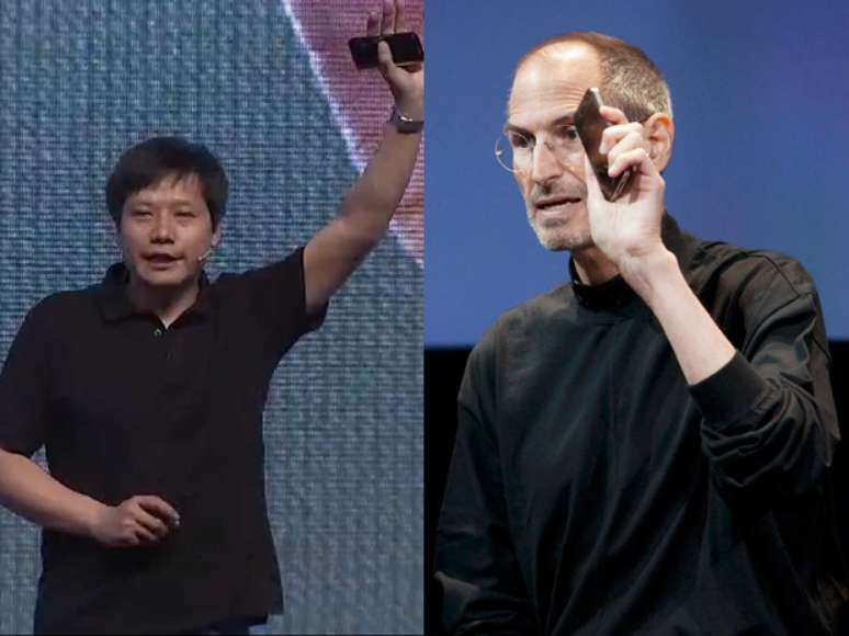 <p>CEO da Xiaomi imita estilo de Steve Jobs, ex-CEO da Apple</p>
