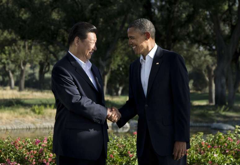 Obama com o presidente chinês, Xi Jinping