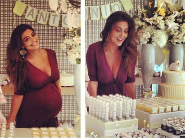 <p>Juliana Paes comemorou com amigos o chá de bebê de Antonio</p>