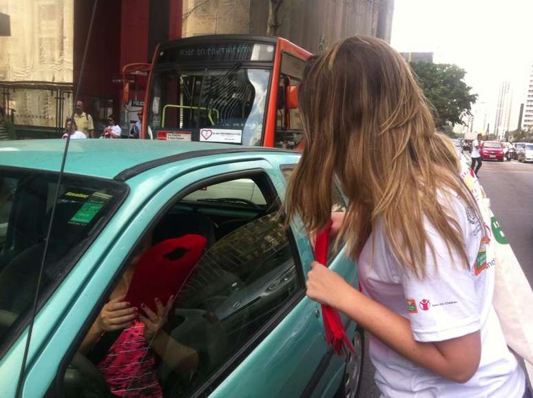 Foi realizado um flashmob nesta quarta-feira, na avenida Paulista, em S&atilde;o Paulo