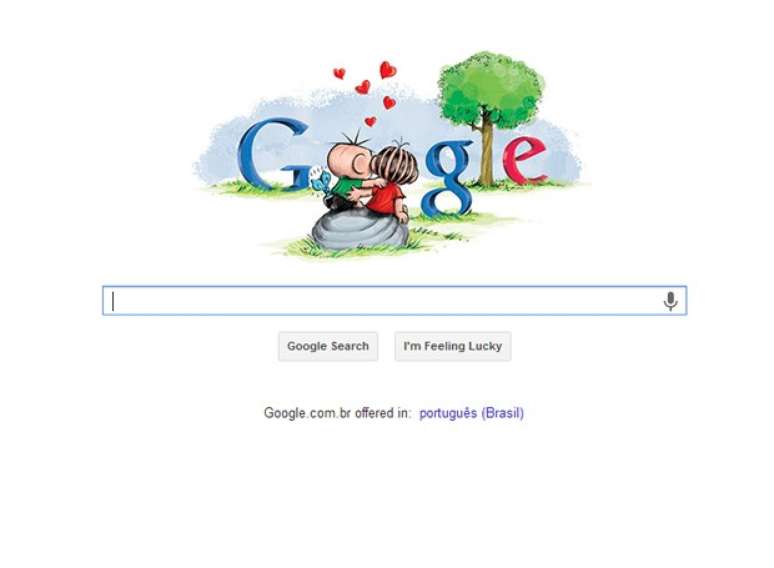 Google celebra dia dos namorados com jogo na página inicial