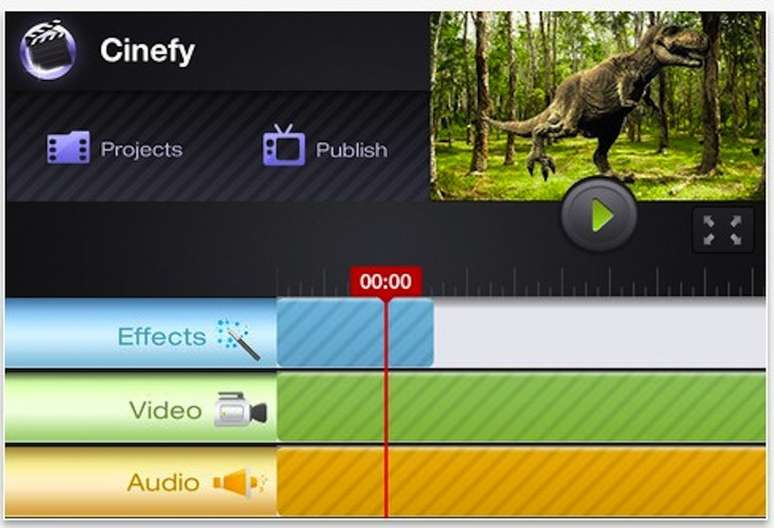 <p><strong>Cinefy</strong><br />Sua interface fácil de usar permite que você escolha entre mais de 100 efeitos especiais e animações para adicionar ao seu vídeo. Para brilho extra, você pode inserir músicas diretamente do iTunes.<br />Compatível com: iOS<br />Preço: Grátis</p>