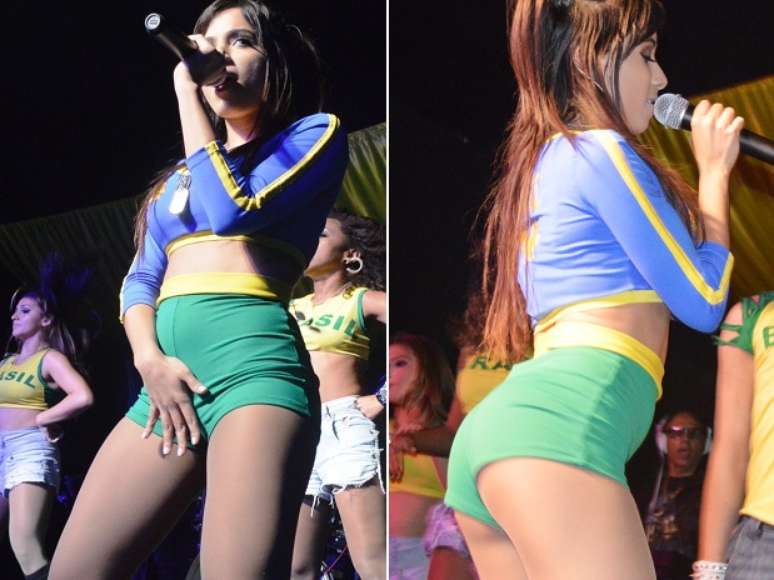 Anitta usou um figurino sensual no show dessa quarta (19)