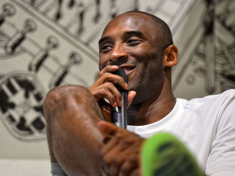 Kobe Bryant durante a inauguração da Arena Seleção, nova loja na Vila Madalena, zona oeste de São Paulo