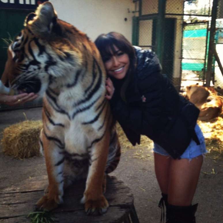 Sabrina esteve no zoológico de Luján, na Argentina