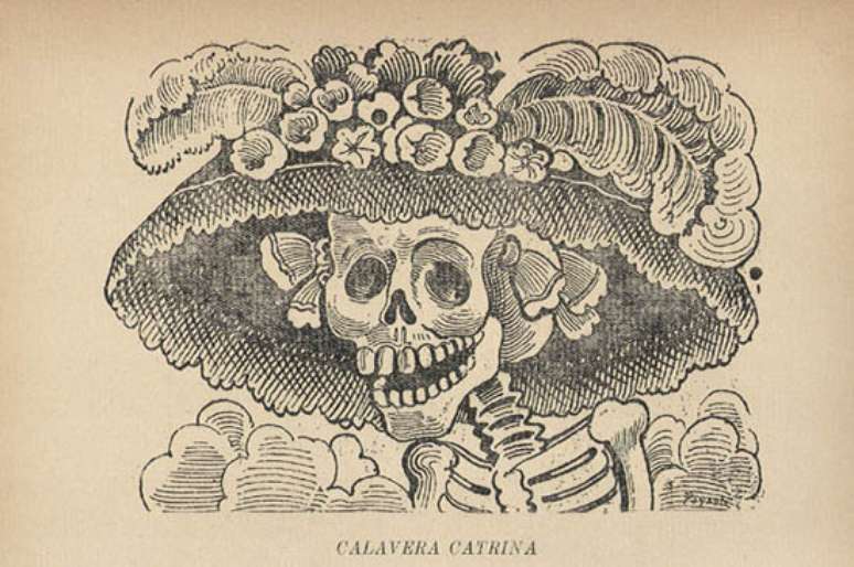 La Catrina, a caveira que se tornou símbolo da festa do Dia dos Mortos no México, foi criada pelo desenhista José Guadalupe Posada, natural de Aguascalientes
