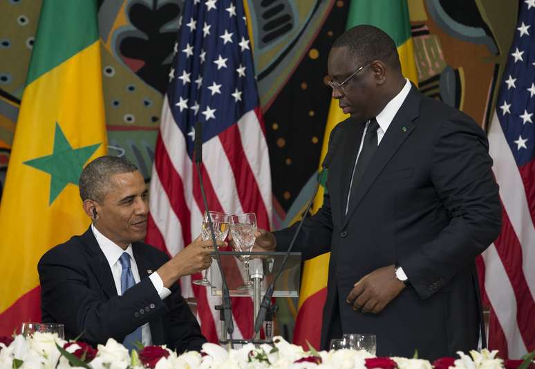 Obama em encontro com o presidente do Senegal, Macky Sall