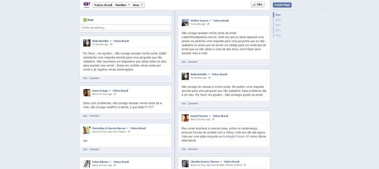 <p>Sem conseguirem acessar e-mail, clientes do Yahoo! protestam em rede social</p>