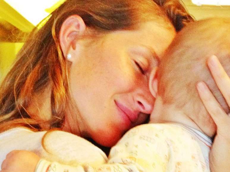 Gisele Bündchen e a filha Vivian, de sete meses: "melhor amor do mundo"