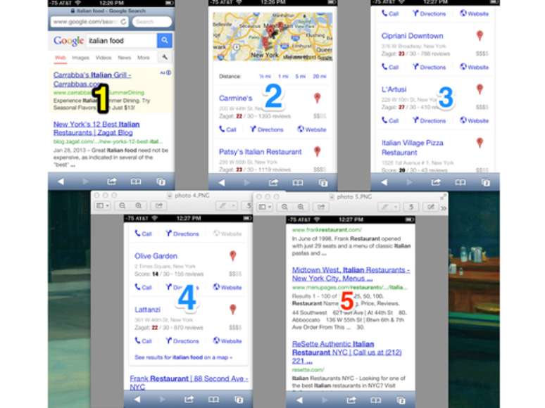 Pesquisa no iPhone tem quatro telas de links de produtos e parceiros Google antes dos resultados orgânicos