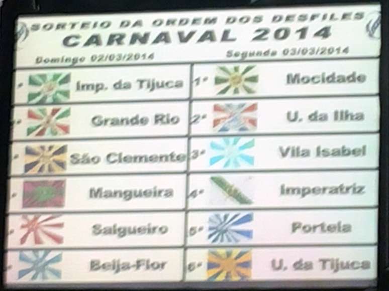 Sorteio foi realizado na Cidade do Samba