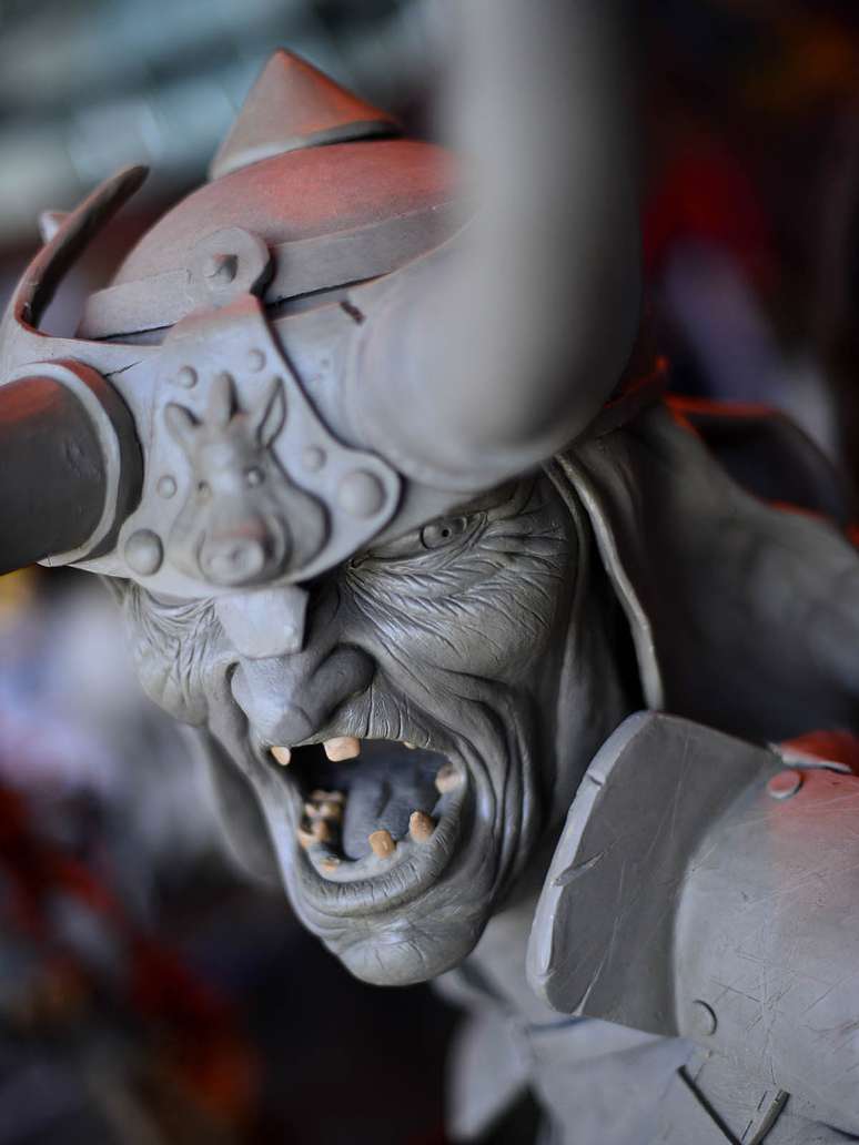 No estande da escola de desing de games Saga, na Anime Friends, esculturas com a massa clay chamaram a atenção dos visitantes, que se decepcionaram ao descobrir que elas não estavam à venda