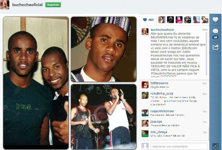 Buchecha relembrou amizade com Claudinho &agrave;s v&eacute;speras da data que marca os 11 anos da morte do cantor