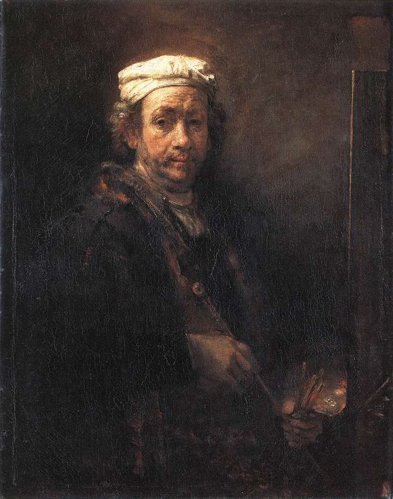 Último auto-retrato de Rembrandt data de 1969, ano de sua morte