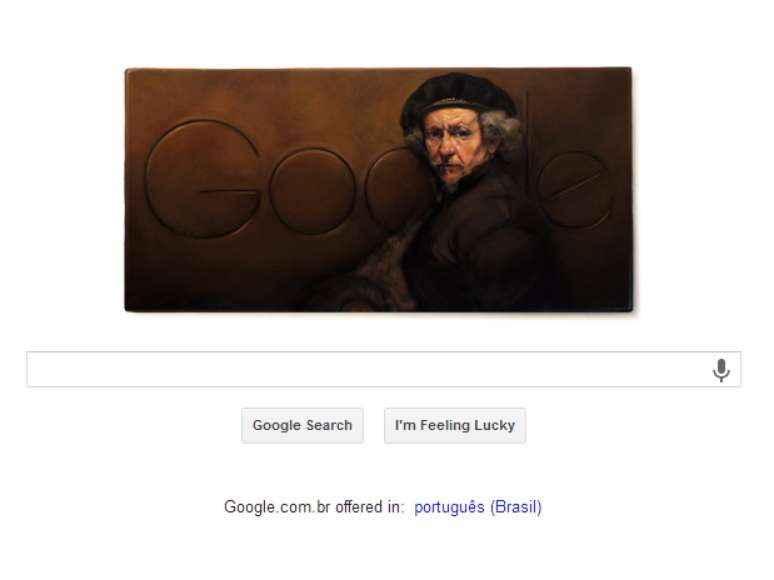 Doodle de homenagem a Rembrandt van Rijn imita estilo barroco que consagrou pintor holandês