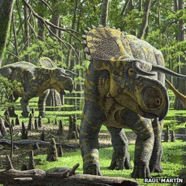 Novo dinossauro tinha aparência forte e assustadora, mas era herbívoro, diz estudo
