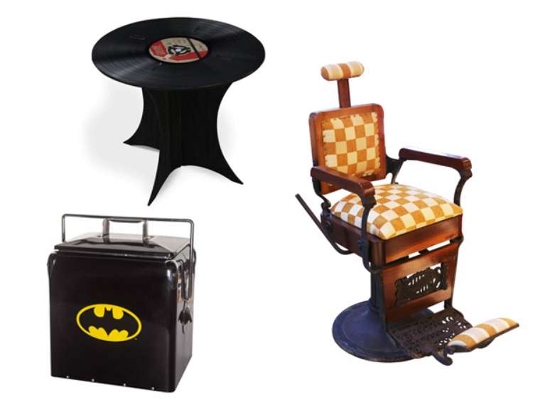 Cooler do Batman, mesa de vinil e cadeira de barbeiro são sugestões criativas para inovar no Dia dos Pais