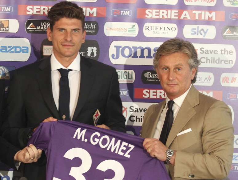 <p>Mario G&oacute;mez trocou o Bayern pela Fiorentina para 2013/14</p>