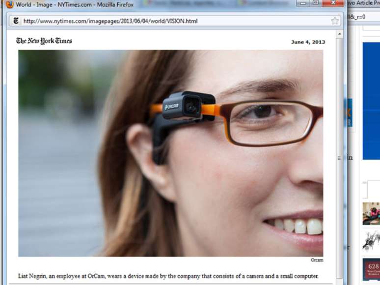 <p>Uso do aparelho &eacute; semelhante ao Google Glass</p>