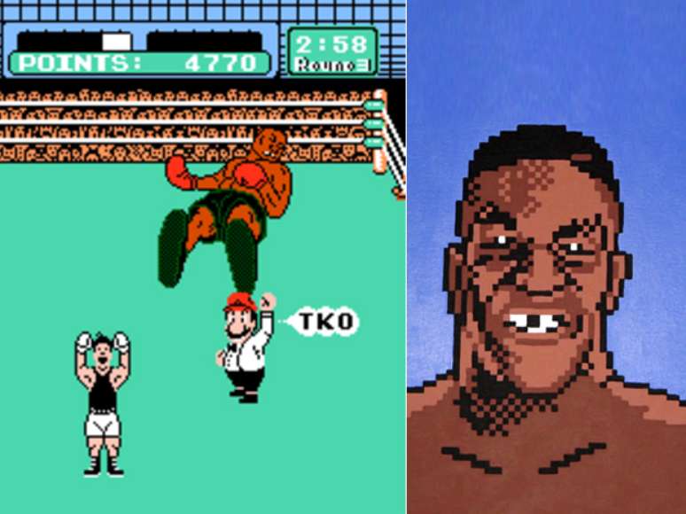 Com jogo em seu nome, 'Mike Tyson's Punch Out!!', para NES, trazia o boxeador americano como o &uacute;ltimo combatente a ser vencido