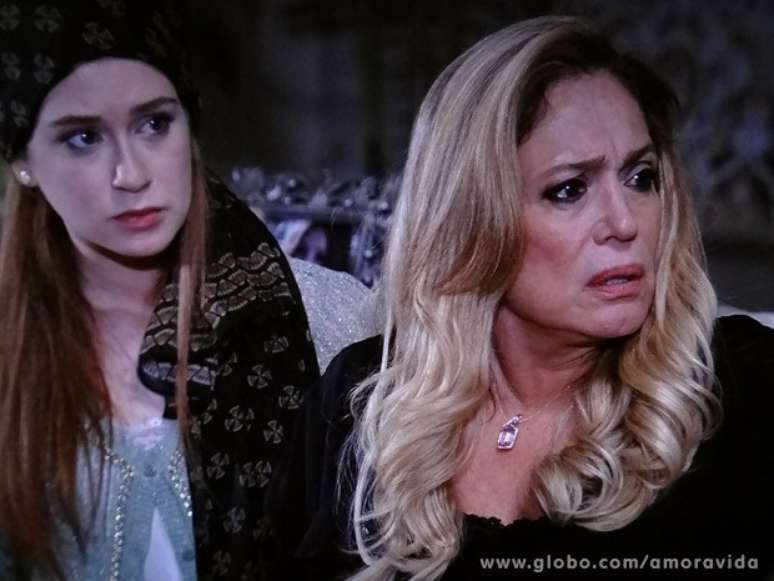 Nicole (Marina Ruy Barbosa) conta a Pilar (Susana Vieira) que Leila (Fernanda Machado) a aconselhou a fazer um testamento e a mulher de César (Antonio Fagundes) se revolta