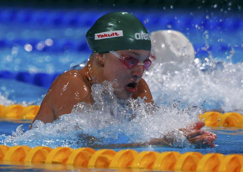 Meilutyte não baixou o próprio recorde, mas dominou os 100 m peito