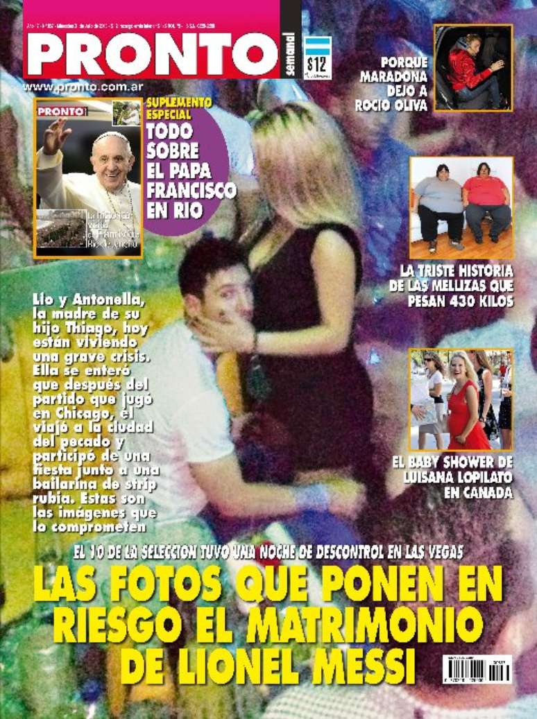 <p>Foto comprometedora de Messi apareceu em capa de revista argentina</p>