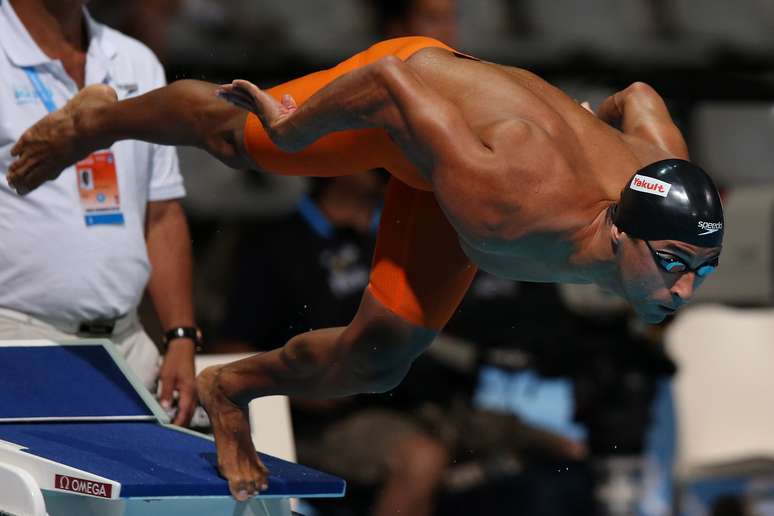 Motivado pelo bronze, Felipe Lima cravou o segundo melhor tempo nas eliminatórias dos 50 m peito