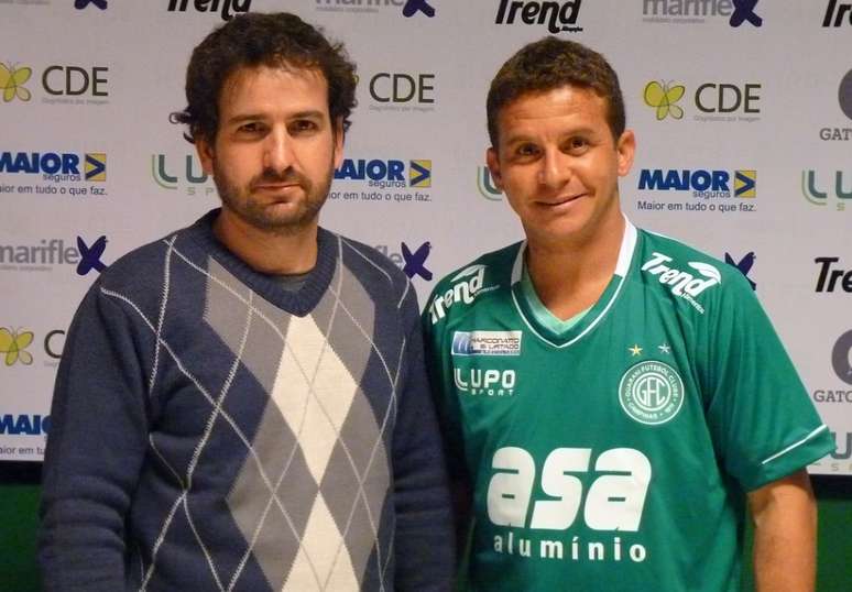 Coordenador de futebol Leandro Spínola (à esq.) e Fernandinho 