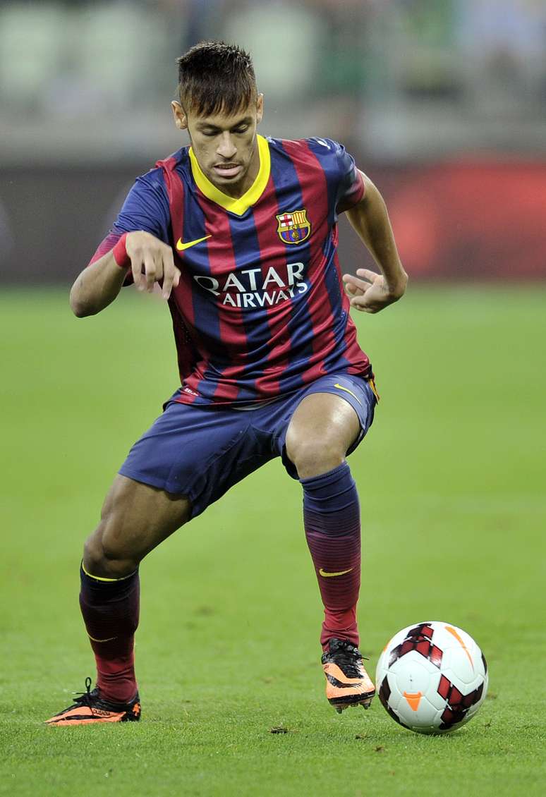 <p>Neymar terá seu primeiro contato com a torcida do Barcelona em partida diante do time que o revelou para o futebol</p>