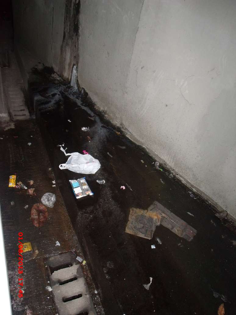 Mergulhão acumula lixo e cheira urina no centro do Rio de Janeiro