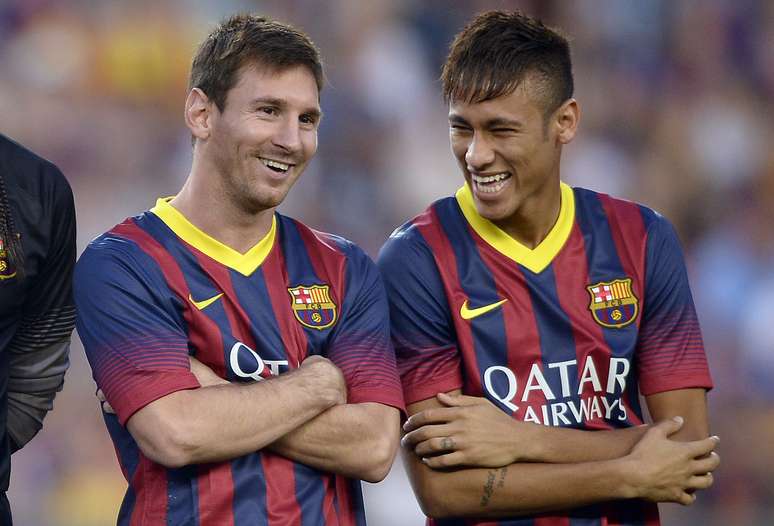 <p>Messi e Neymar têm se dado bem nas primeiras semanas de convívio no Barça</p>