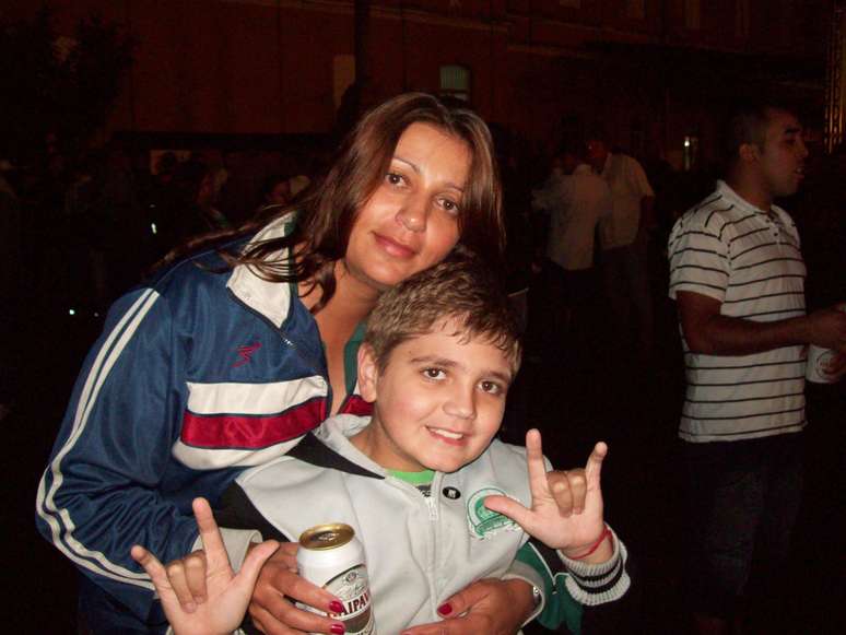 <p>A PM Andreia Regina Bovo Pesseghini e o filho, Marcelo, 13 anos</p>