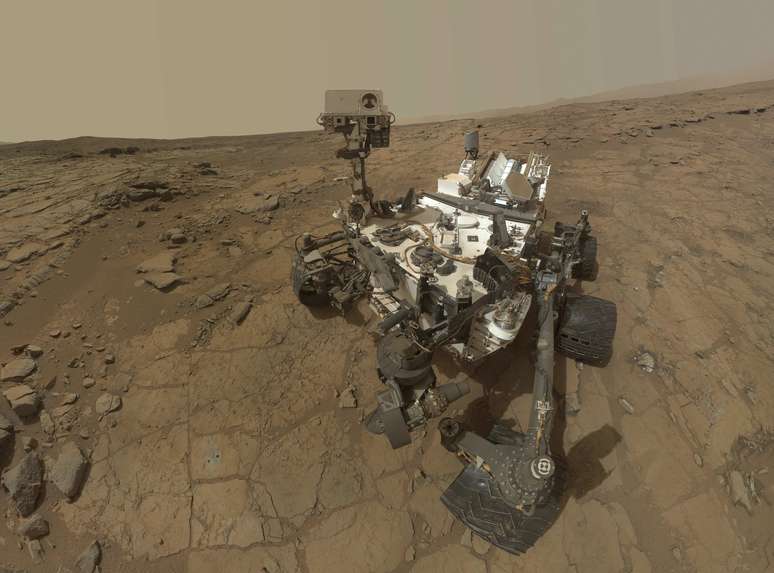 <p>Imagem mostra a Sonda Curiosity, que chegou em Marte há um ano</p>