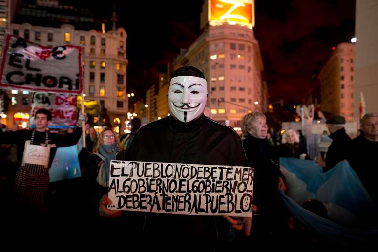 Protesto marca o fim da campanha para as primárias do próximo domingo 