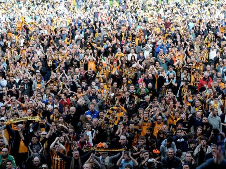 <p>Torcida do Hull City desaprova mudan&ccedil;a de nome</p>