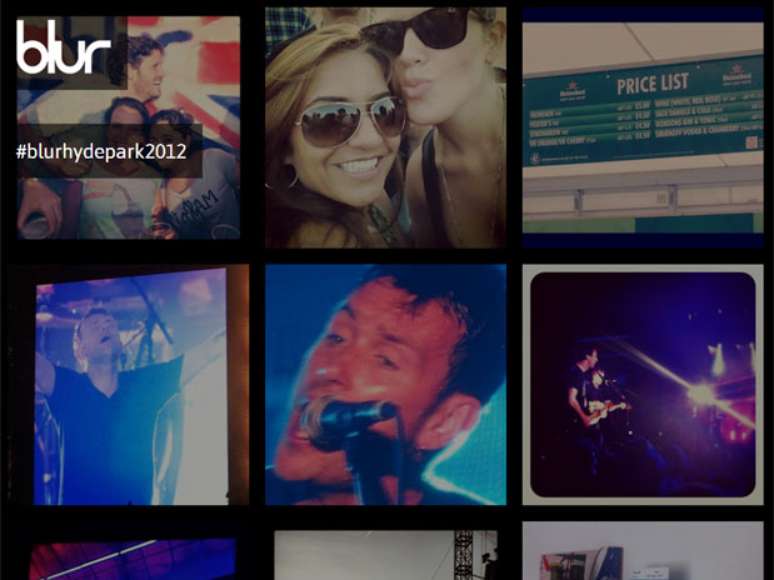 Em seu site oficial, Blur fez timeline com fotos enviadas por fãs