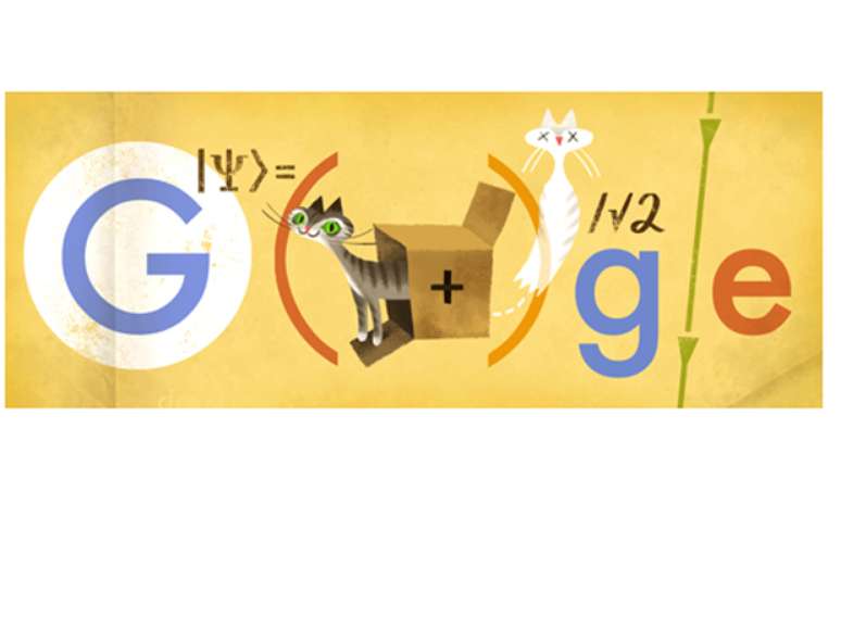 <p>Erwin Schrödinger é homenageado em doodle</p>