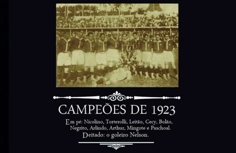 Vasco homenageou os campeões de 1913