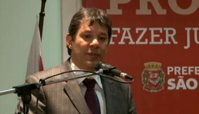 Haddad durante a apresentação de projeto do novo Plano Diretor de São Paulo