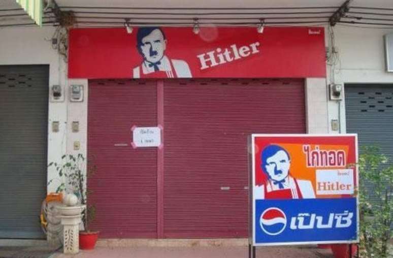 Restaurante tailandês usa a figura de Hitler em seu logo