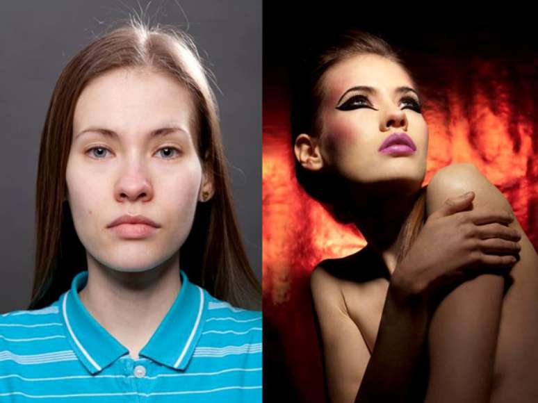 <p class="yiv6545937805msonormal" style="margin: 0cm 0cm 0.0001pt; background-position: initial initial; background-repeat: initial initial;">Maquiadora Erika Toth transforma mulheres comuns em beldades com ajuda de maquiagem e luz na hora das fotos</p>