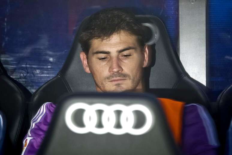 <p>Casillas não está feliz com a reserva no Real Madrid</p>
