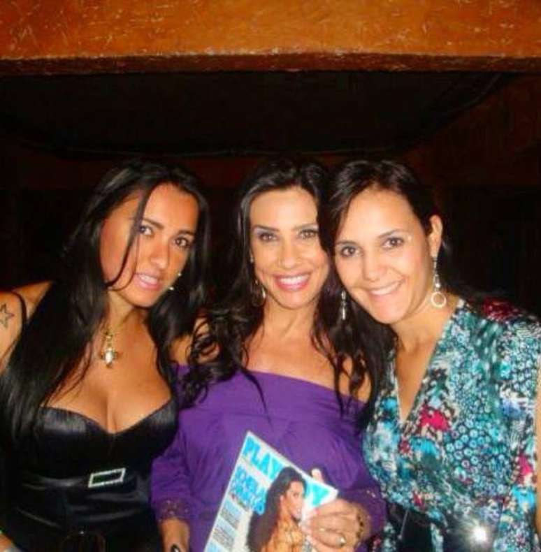 <p>A imagem mostra a ex-dan&ccedil;arina em festa da 'Playboy'</p>